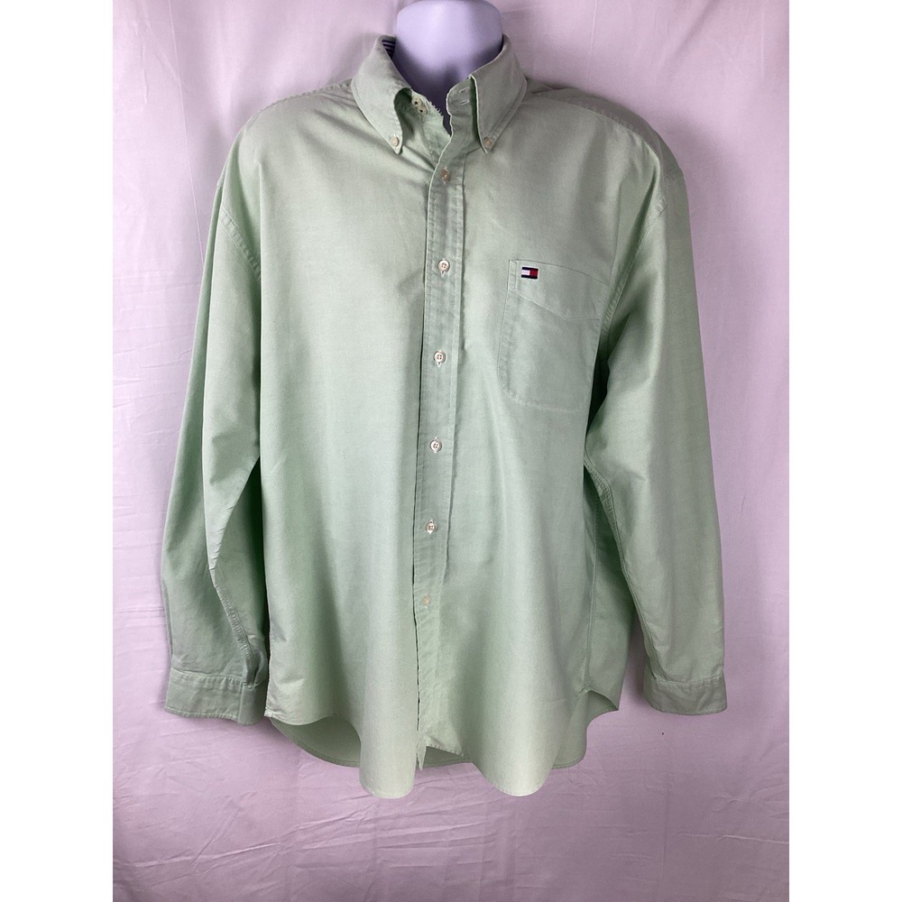Mens Tommy Hilfiger Oxford Button Down Shirt - Short Sleeve - Size XL